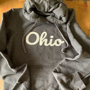 Script ohio grey hooded sweatshirt💙